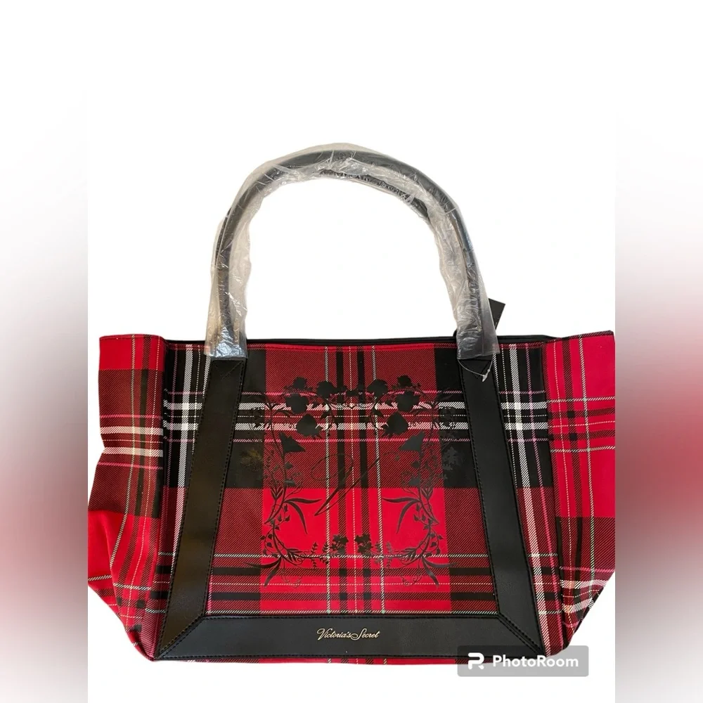 Victoria’s Secret Tote Bag Red Black New - Picture 1 of 16